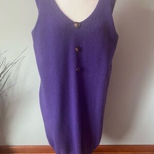 Purple Sleeveless Knit Jumper